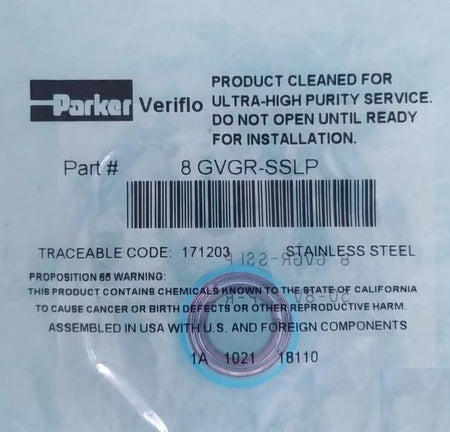 Parker 8 GVGR-SSLP 1 2 GASKET AMAT P N 3320-01166 101 5RMB 200