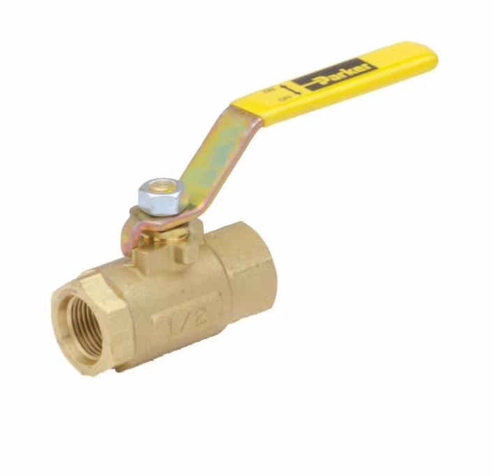 Parker Hannifin V500P-4 Brass Industrial Ball Valve PTFE Seal 600 psi 1 4 Female Thread x 1 4 Female Thread Apollo 70-101-01A