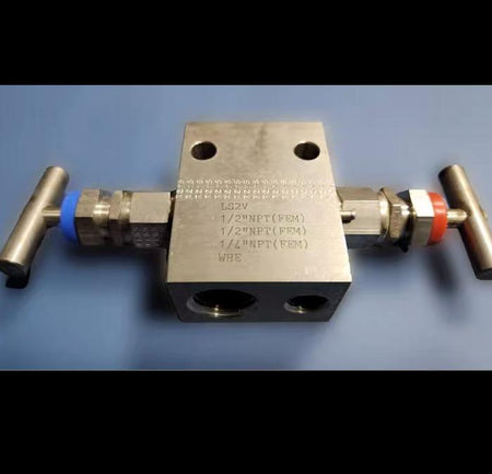 Parker LS2V 4 PARKER HLS2V MANIFOLD VALVEdesigned for general gaseous and fluid applications featuring 6 000 PSI max pressure 316 stainless steel construction and 1 2 1 4 FNPT port sizes Suitable for temperatures ranging from 54 260 C