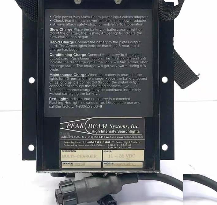 Peak Beam System MBP-5200-G3 Multi Charger 11-36VDC for Maxabeam Search System