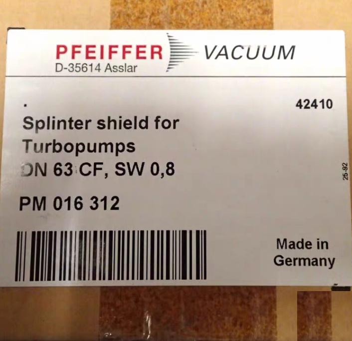Pfeiffer PM 016 312 Fine Inlet Screen 0 8 mm Splinter Guard This screen fits HiPace 80 with Conflat CF 4 5 flange Pfeiffer Turbopump part number PM P03 941 AHiPace 80 NEO with Conflat CF 4 5 flange Pfeiffer Turbopump part number PM P080 301 10