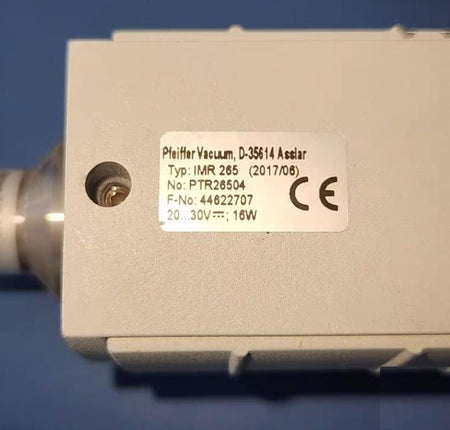 Pfeiffer PTR26504 IMR 265 Flange size DN 16 ISO-KF The maximum pressure applies to inert gases and temperatures below 55 C Two gauge heads Pirani and hot cathode in a single case High measurement accuracy Automatic cathode protection Corrosion resistant