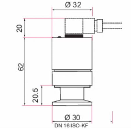 Pfeiffer TPR270 PTR26770A pirani gauge3400 2 Bakeout Temperature 80 C 3200 1 13 2832RMB PTR26770C