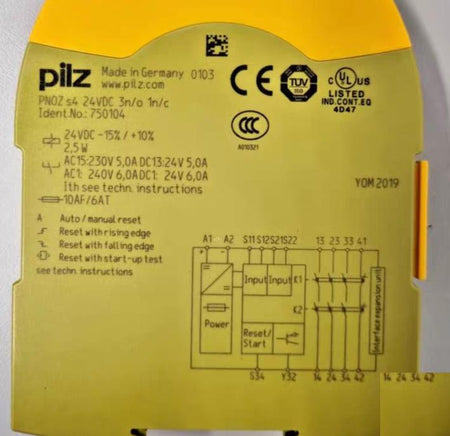 Pilz 750104 PNOZ s4 24VDC 3 n o 1 n c