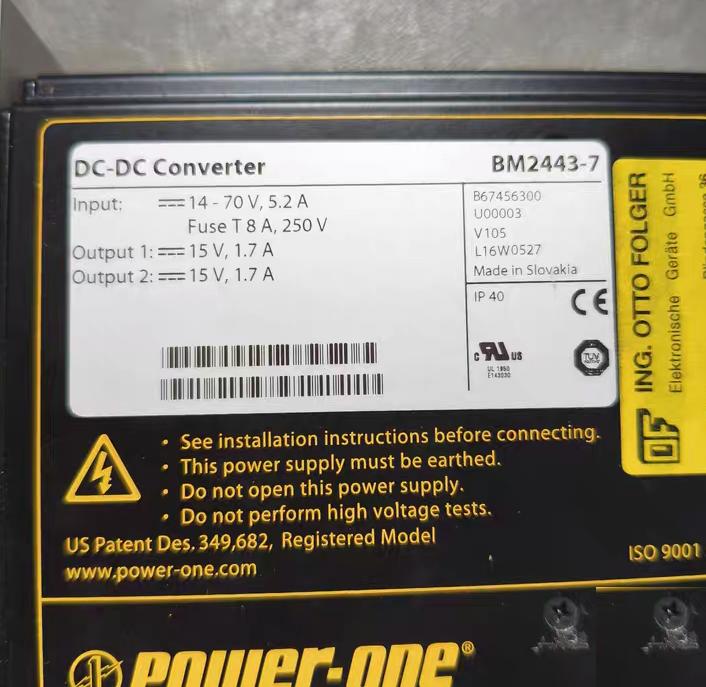 Power-one DC-DC BM2443-7 14-70V 15V 1 7A 2