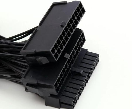 Power Supply PSU 24 Pin ATX Mainboard Motherboard Adapter Connector Cable Dual