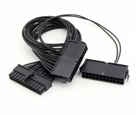 Power Supply PSU 24 Pin ATX Mainboard Motherboard Adapter Connector Cable Dual
