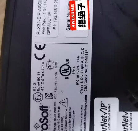 ProSoft IP Modbus PLX31-EIP-ASCII