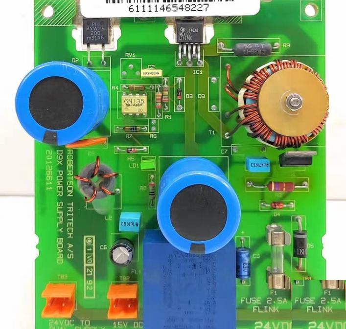 Robertson Tritech A S D9X Power Supply Board 20126611