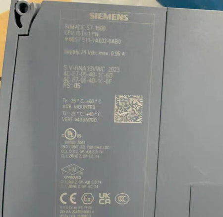 S7-1500 CPU 6ES7 511-1AK02-0AB0CPU1511-1PN 24V 0 95A