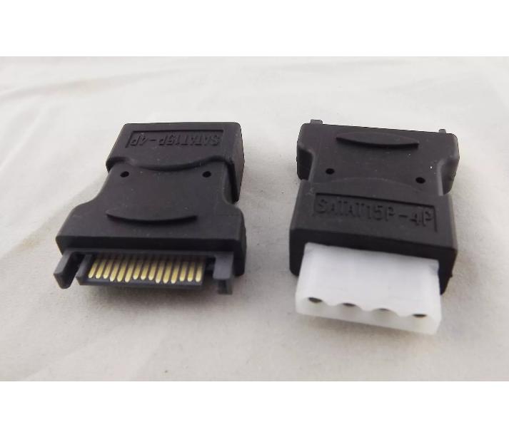 SATA 15 Pin Male Power Connecter to 4 pin Molex Female Adapter Converter Changer