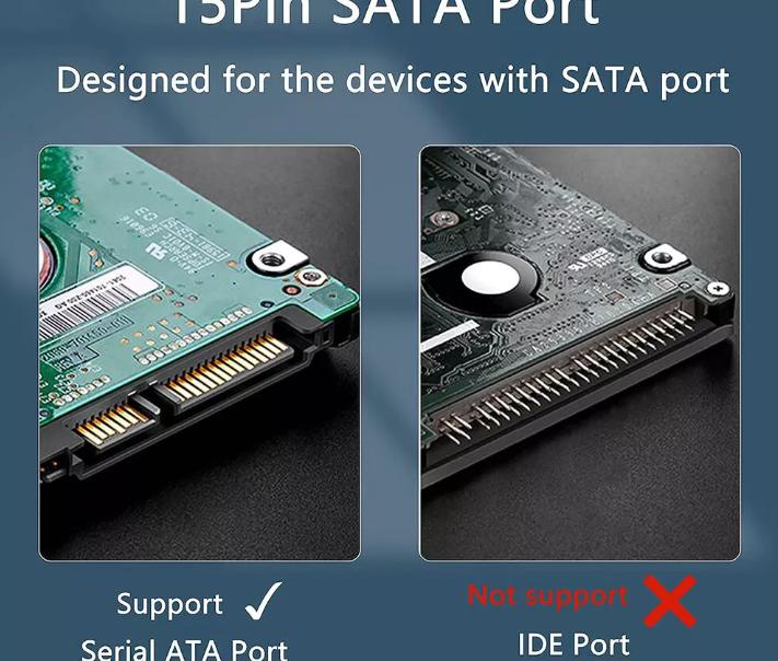 SATA 15 Pin Male to 5 15 Pin SATA Female Hard Drive Power Splitter Adapter Cable
