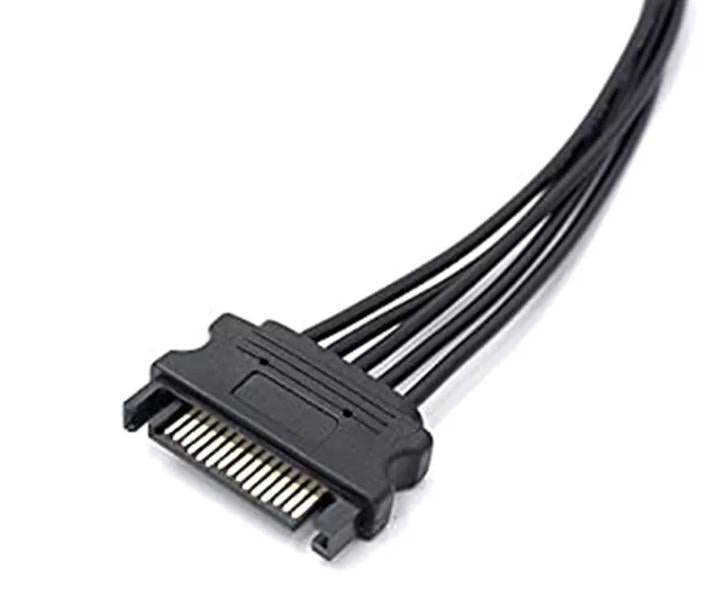 SATA 15 Pin Male to 5 15 Pin SATA Female Hard Drive Power Splitter Adapter Cable