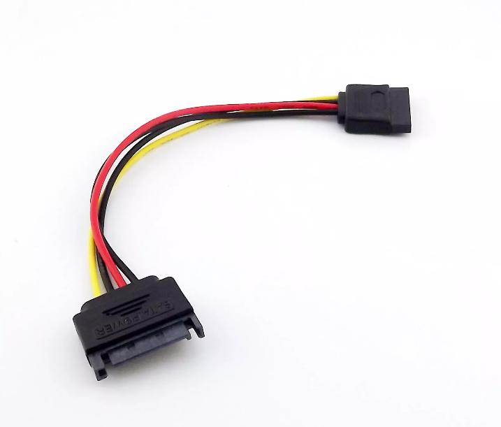 SATA Male Plug 15 Pin To 15 Pin Female Serial ATA Power Extension Adapter Cable