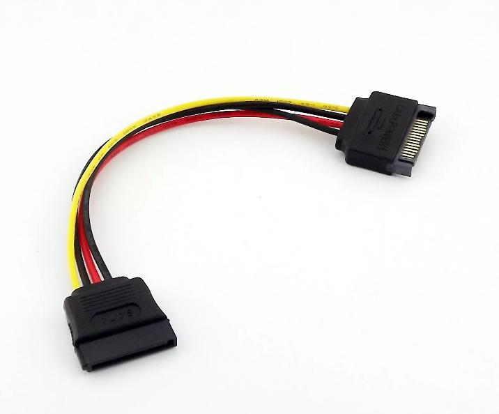 SATA Male Plug 15 Pin To 15 Pin Female Serial ATA Power Extension Adapter Cable