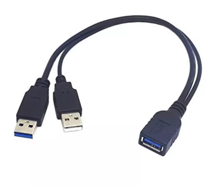 SB 3 0 A Female to 2 0 3 0 A Male Y Splitter Charger Power Cable Car Laptop LED