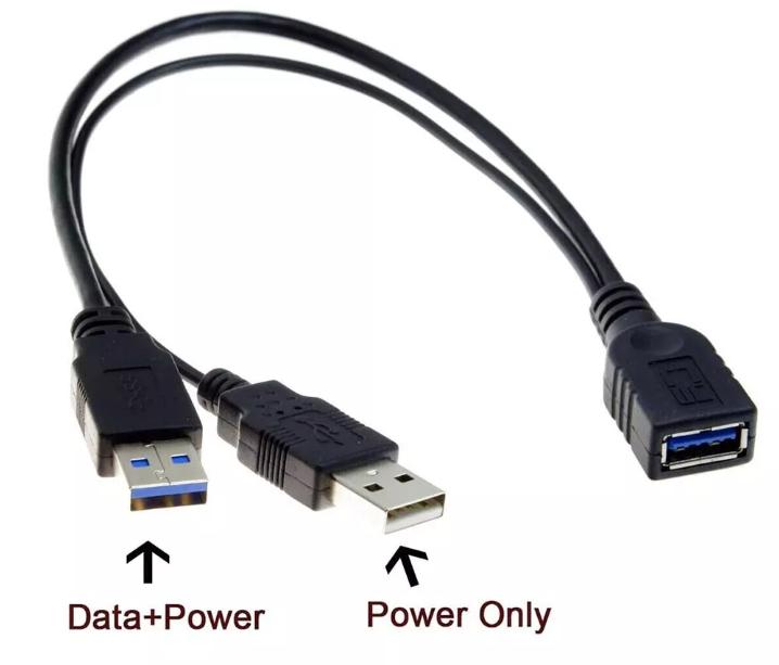 SB 3 0 A Female to 2 0 3 0 A Male Y Splitter Charger Power Cable Car Laptop LED