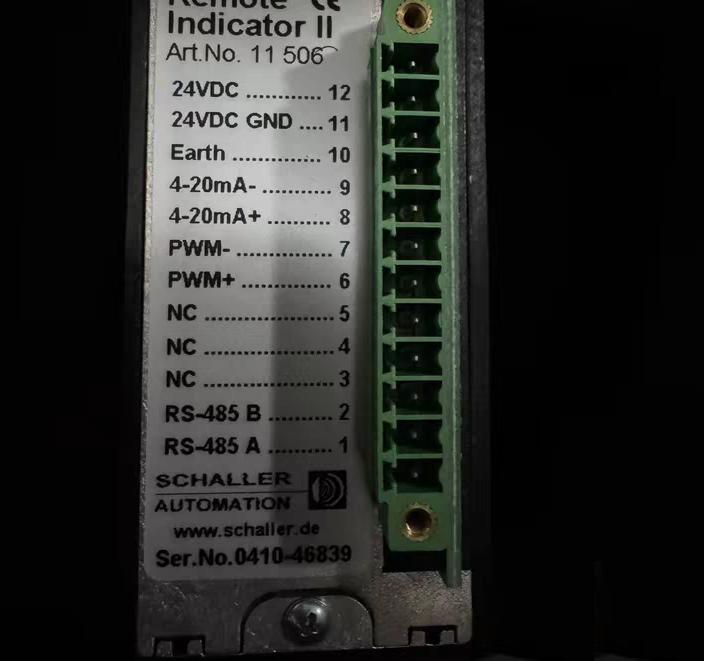 SCHALLER Remote Indicator II 11506 24VDC RS485 4-20mA PWM