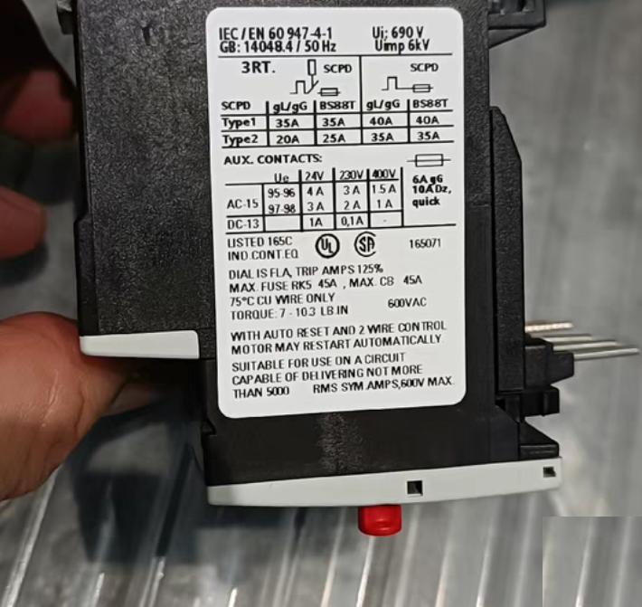 SIEMENS 3RU1116-1KB0 9-12A 9 1 170 7-4-G108