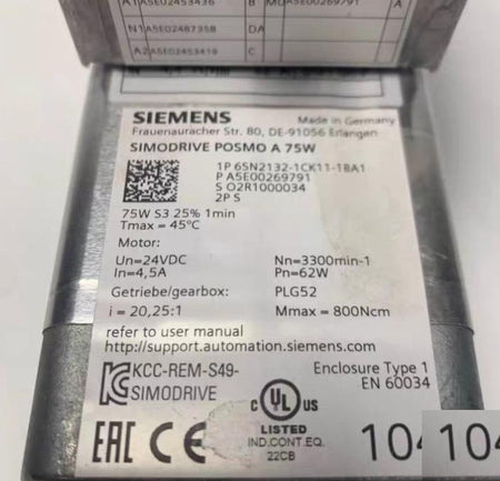 SIEMENS 6SN2132-1CK11-1BA1