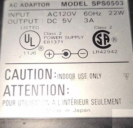 SPS0503 120VAC 5VDV 3A