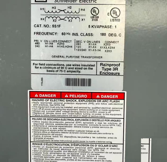 SQUARE D Square D 2S67F 2KVA 1PH 220X440-110 220V 5S1F 3S1F
