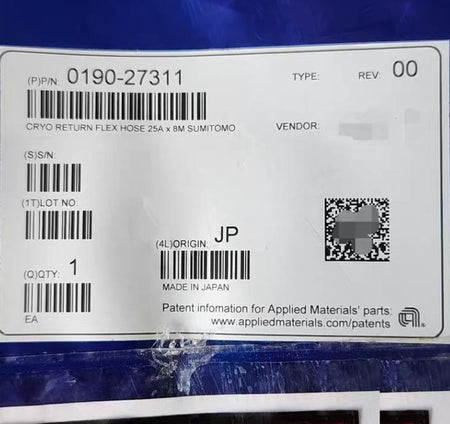 SUMITOMO 0190-27311 0190-27312 25A 8M 1 8 0190-27311 CRYO RETURN FLEX HOSE0190-27312 CRYO SUPPLY FLEX HOSEMADE IN JAPAN