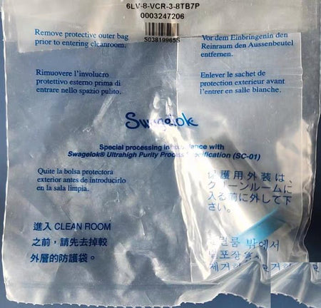 SWAGELOK 6LV-8-VCR-3-8TB7P 5 316L VAR VCR Fitting Long Tube Butt Weld Gland 1 2 in VCR x 1 2 x 0 049 in TBW 0 75 in 19 1 mm Ext316L VAR VCR TBW 1 2 in VCR x 1 2 x 0 049 in TBW 0 75 in 19 1 mm SC-01 6LV-8-VCR-3-8TB7P 385 27
