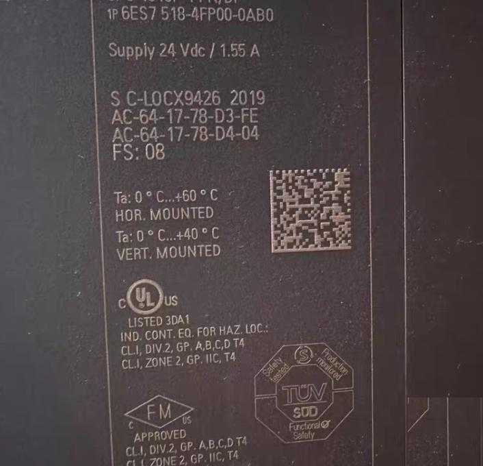 Siemens 6ES7 518-4FP00-0AB0 S7-1500 CPU 1518F-4