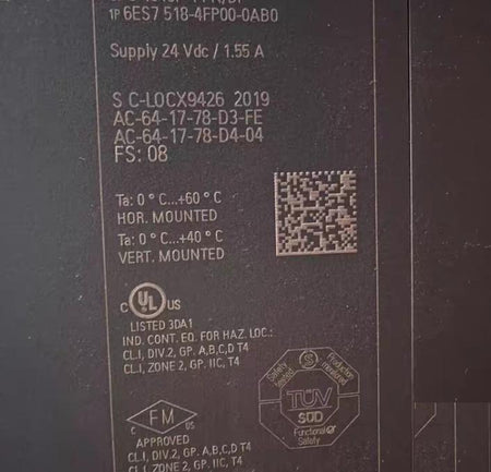 Siemens 6ES7 518-4FP00-0AB0 S7-1500 CPU 1518F-4