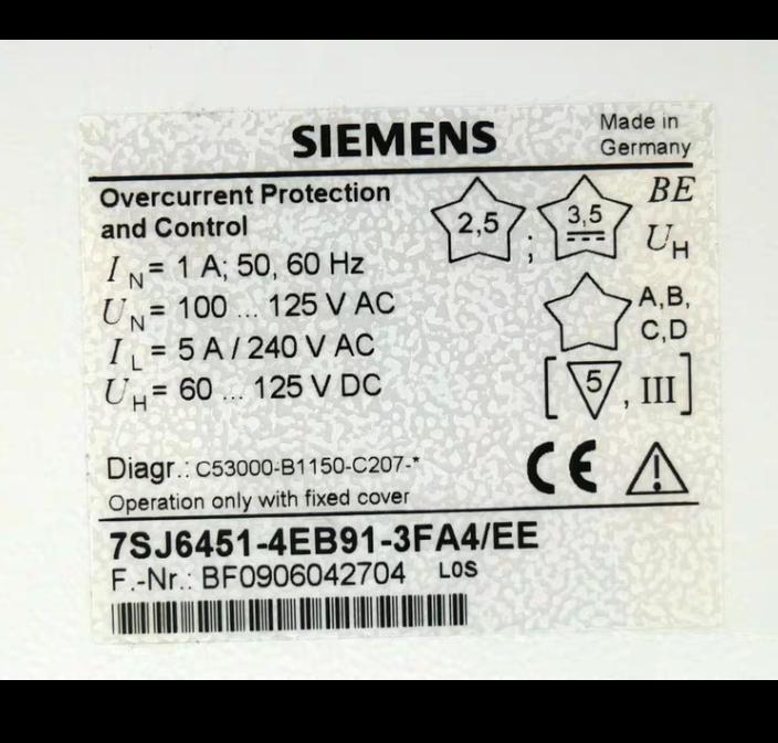 Siemens SIPROTEC 7SJ6451-4EB91-3FA4 EE