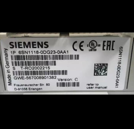 Simodrive 6SN1118-0DG23-0AA1 C Simodrive 6SN1118-0DG23-0AA1 A