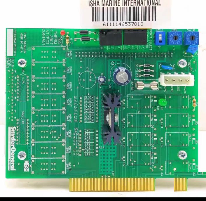 Snyder General 658101-01A Digital Input PCB Card