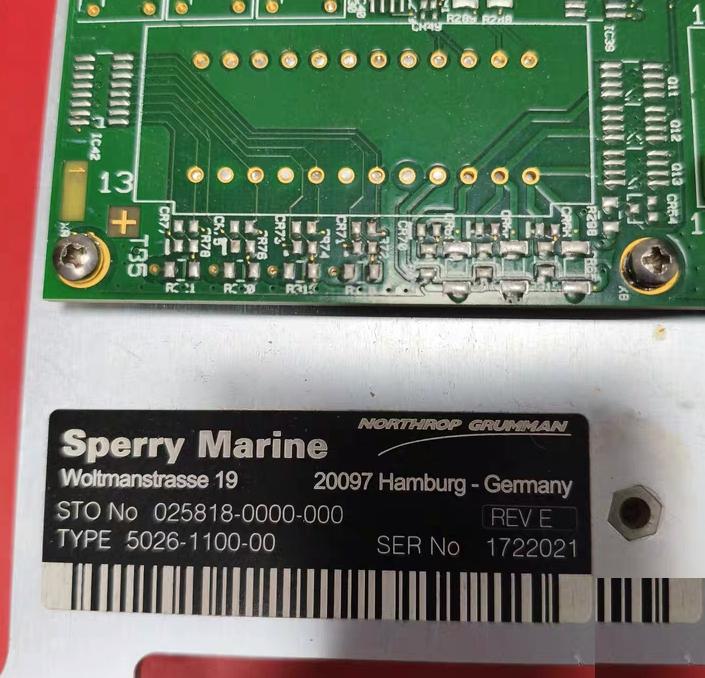 Sperry Marine 5026-1100-00 TYPE 5026-1100-00 STO No 025818-0000-00 REV E SER No 1722021