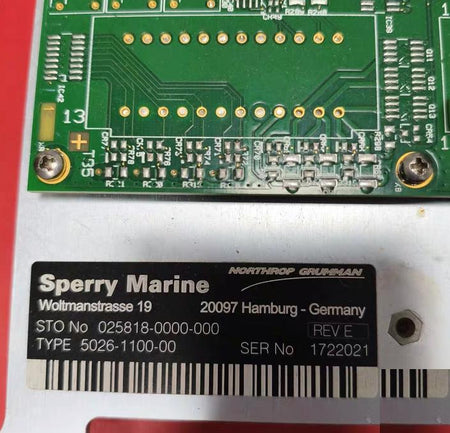 Sperry Marine 5026-1100-00 TYPE 5026-1100-00 STO No 025818-0000-00 REV E SER No 1722021