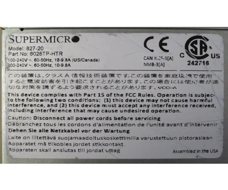 6028TP-HTR X10DRT-P E5-2650v3