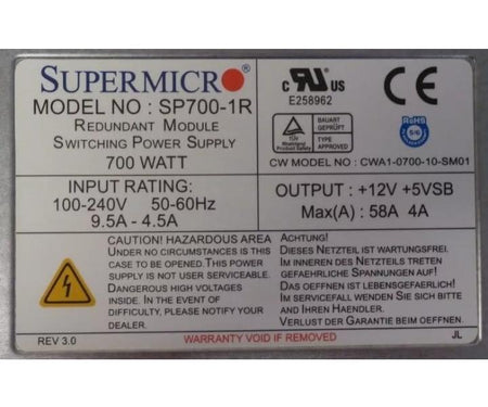 Hot-Swap SP700-1R PWS-0065 700W