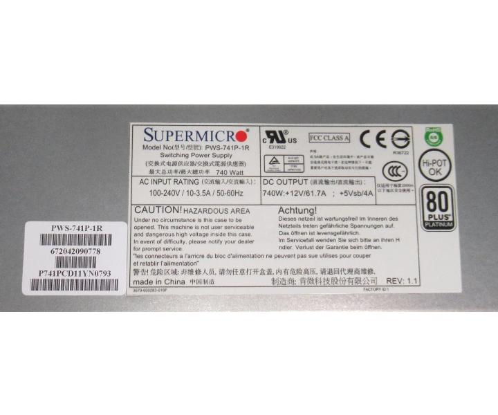 PWS-741P-1R 740W 80Plus