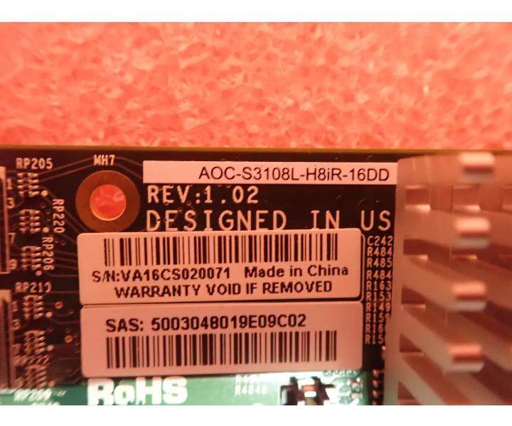 8-Port PCI-E AOC-S3108L-H8iR-16DD
