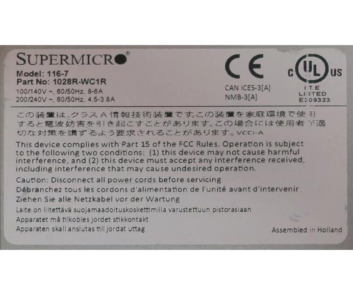 CSE-116-7 8-Core E5-2667v4 64GB