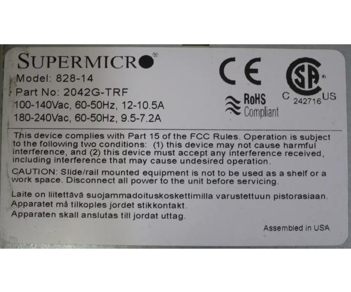 CSE-828 2042G-TRF 6-Bay 256GB OS6274