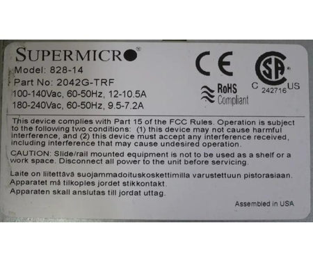 CSE-828 2042G-TRF 6-Bay 256GB OS6274