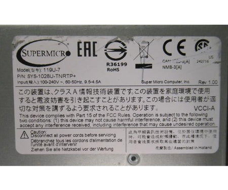 CSE-119U E5-2620v4 10GHz 64GB