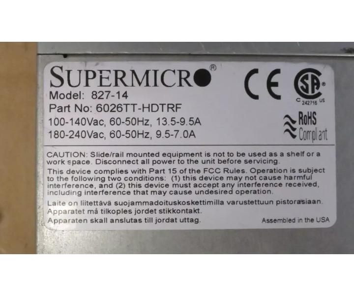 6026TT-HDTRF Quad-Core 12-Bay E5520 64GB