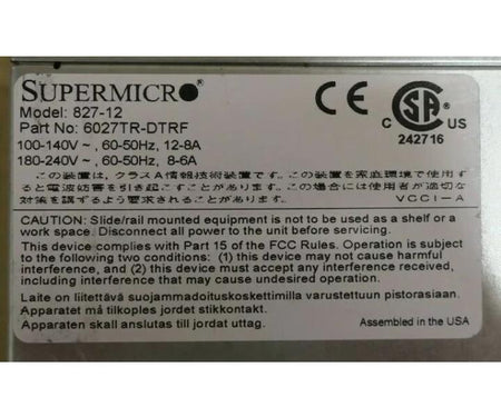 6027TR-DTRF 2-Node X9DRT-HF E5-2667 256GB