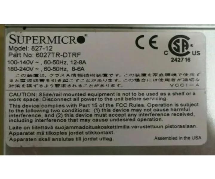 6027TR-DTRF 2-Node X9DRT-HF E5-2667 64GB