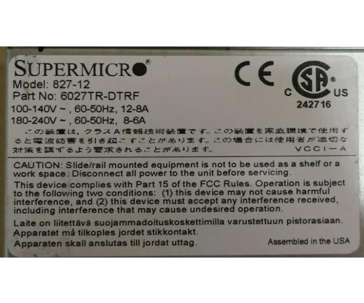 6027TR-DTRF 2-Node X9DRT-HF