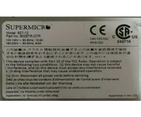 6028TR-DTR 2-Node X10DRT-H 0MEM
