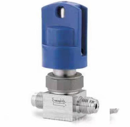 Swagelok 6LVV-DPHLFR4-P-BK 1 Swagelok 6LVV-DPHLFR4-P 316L VIM-VAR UHP High Pressure Diaphragm Sealed Valve 1 4 in Female VCR Fitting SC-01 Cleaned Black Locking Handle