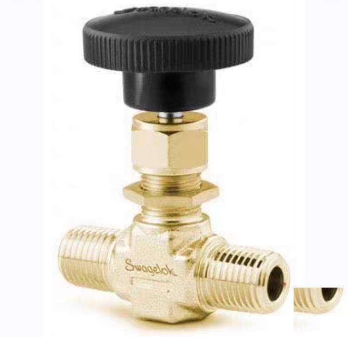 Swagelok B-1RM2 0 37 Cv 1 8 in NPT Brass Integral Bonnet Needle Valve 0 37 Cv 1 8 in MNPT Regulating Stem 2